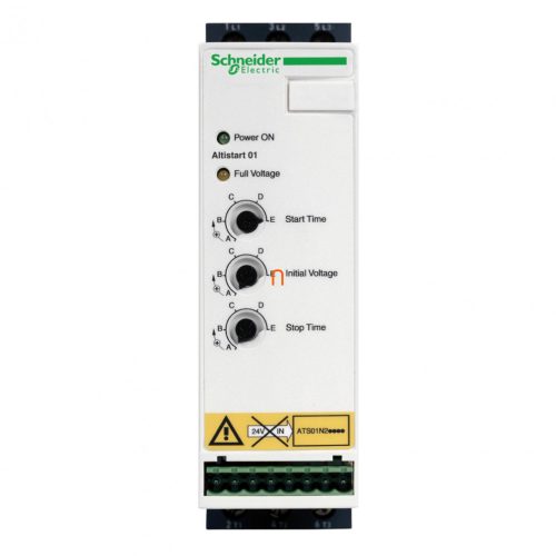  Schneider Altistart 01 lágyindító / lágyleállító, 22A, 5,5kW, 3f, 200…240VAC, 2 vezérelt fázis ATS01N222LU