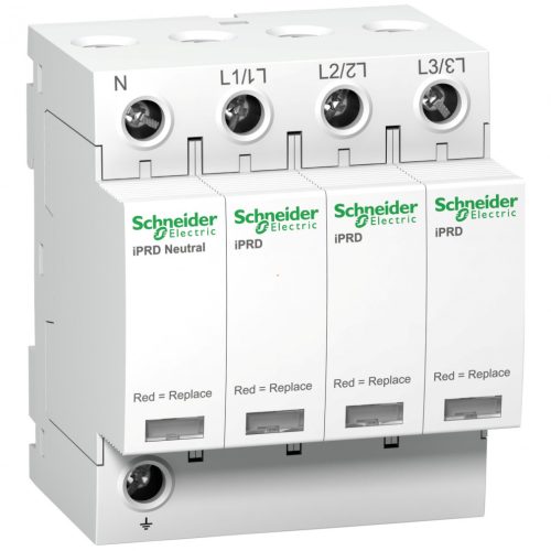 Schneider ACTI9 iPRD túlfeszültség-korlátozó, cserélhető betéttel, 20kA, 3P-N, 350V (A9L20600)