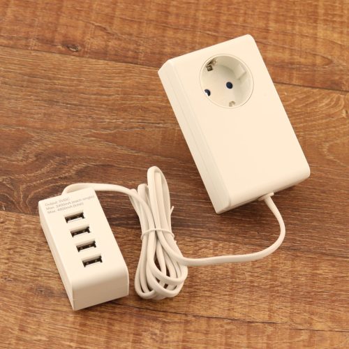 Konnektorba dugható aljzat, 1 méteres (4xUSB)