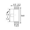 Süllyesztett fali lámpa, fehér színű (Flat Frame Curve)