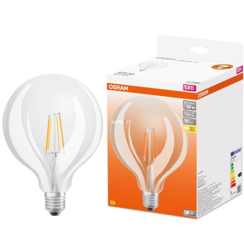 Osram E27 LED Star óriásgömb 4W 470lm 2700K melegfehér 300° - 40W izzó helyett