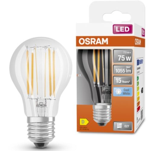 Osram E27 LED Star 7,5W 1055lm 4000K hidegfehér 300° - 75W izzó helyett