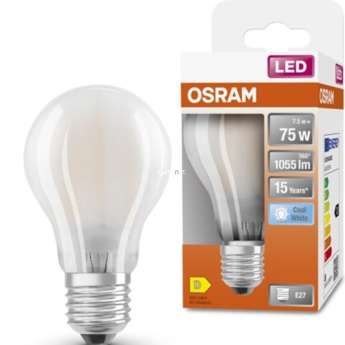 Osram E27 LED Star 7,5W 1055lm 4000K hidegfehér 300° opál - 75W izzó helyett