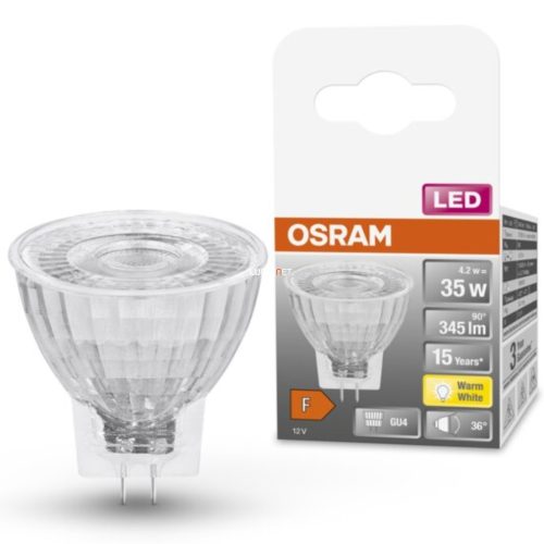 Osram GU4 12V LED Star 4,2W 345lm 2700K melegfehér 36° - 35W izzó helyett