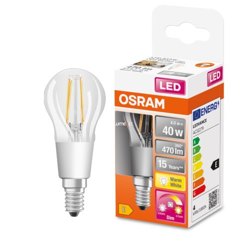 Osram Led Star+ P E14 LED 4W 470lm 2200-2700K szabályozható - 40W izzó helyett