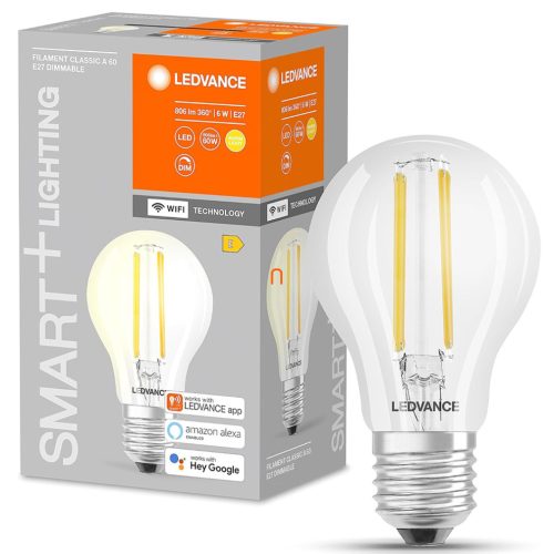 Ledvance Smart+ WIFI E27 LED filament, 6W, 806 lm (Classic)