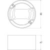 Ledvance DL keret 4W-os mélysugárzóhoz 90x47mm