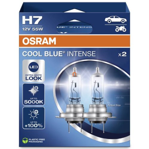 Bontott csomagolású Osram Cool Blue Intense NextGen H7 +100% 2db/csomag