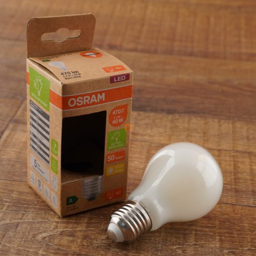 Osram E27 LED filament, 2,2 W, 470 lm, melegfehér fényű (Classic-A)