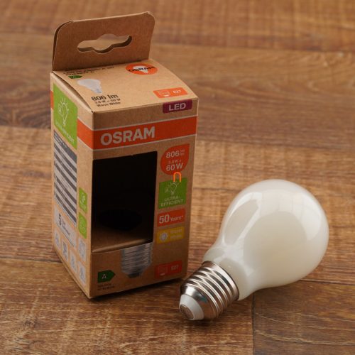 Osram E27 LED filament opál búrával, 3,8 W, 806 lm(Classic-A)