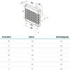 Időkapcsolós ventilátor automata zsaluval, 125mm