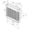 Ventilátor automata zsaluval, 150mm (229)