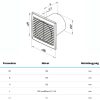 Páratartalom érzékelős ventilátor golyós csapággyal, 100mm