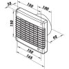 Automata zsalus ventilátor 12V, 100mm