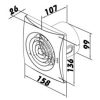 Halk ventilátor páratartalom érzékelővel, 100mm (3528)