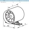 Halk csőventilátor, 150mm