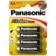 Panasonic bronze AA alkáli ceruza elem 4db/bliszter