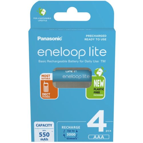 Eneloop Lite AAA Ni-MH akkumulátor 550mAh 4db/csomag