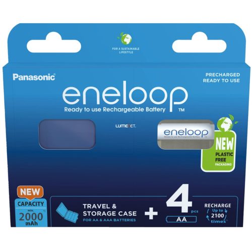 Eneloop AA Ni-MH akkumulátor 2000mAh 4db-os műanyag tartóval 4db/csomag