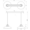 Fehér függesztett lámpa két foglalattal loft stílusban (Felix)