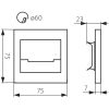 Lépcsővilágító LED, 12V, melegfehér (23109)