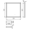 Süllyesztett LED világítókeret 3800lm, 6000K (595x595mm) (Avar)