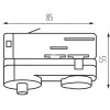 3-fázisú sín adapter, fekete (Tear N)