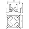 Szögletes mennyezeti spot lámpa, fekete, 4xGU10 foglalattal (Sonda II)