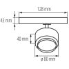 LED spot lámpa, sínre szerelhető diffúzorral, 18W, 1450lm, 3000K, 18°, fehér