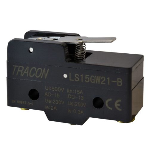 Tracon helyzetkapcsoló, rugószáras 1×CO, 15A/250V 17mm LS15GW21-B