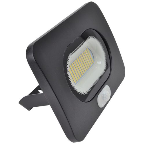 Tracon LED fényvető mozgásérzékelővel, fekete 50W, 4000K, IP65, 3750lm, RLEDLM50