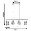 Rábalux 5284 Indiana függesztett lámpa