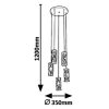 Rábalux 5340 Oberon függesztett lámpa