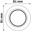 Süllyesztett spot lámpa 8,1 cm, kerekített szélű