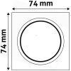 Szögletes fix süllyesztett spot lámpa 7x7 cm