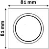 Szögletes billenthető süllyesztett spot lámpa, 8x8 cm