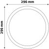 Süllyesztett LED lámpa 24W, alumínium