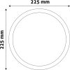 Mini LED panel 18W, hidegfehér fényű, szatén nikkel színben, kerek