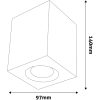 Szögletes spot lámpa fehér színben, 14 cm