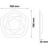 Távirányítós mennyezeti LED lámpa, 102W (51+51) (Adair Design)