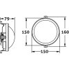 Mennyezeti LED lámpa 6W hidegfehér, IP54 (Saturn-R)