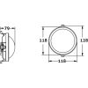 Mennyezeti LED lámpa 12W hidegfehér, IP54 (Saturn-R)