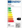 Mini LED panel 12W, melegfehér fényű, kerek, alumínium