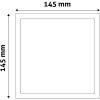 Mini LED panel 12W, szögletes, alumínium