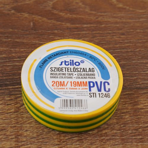 Stilo szigetelő szalag 20x19 zöld-sárga