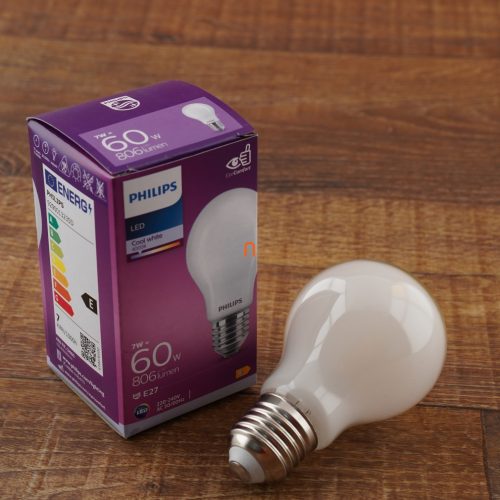 Philips E27 LED 7W 806lm 4000K hideg fehér 300°  - 60W izzó helyett