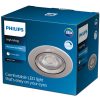 Philips Sparkle L 5W 350lm, melegfehér, szabályozható, billenthető LED spot, nikkel, 8,5cm