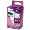 Philips E14 LED 4,3W 470lm 2700K melegfehér opál kisgömb - 40W izzó helyett