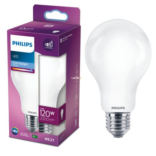 Philips E27 LED opál 13W 2000lm 6500K daylight - 120W izzó helyett