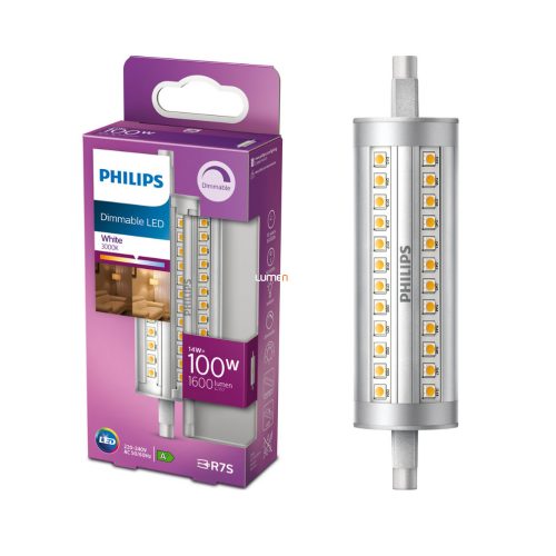 Philips R7S LED 14W 1600lm 3000 K szabályozható 118mm - 100W izzó helyett